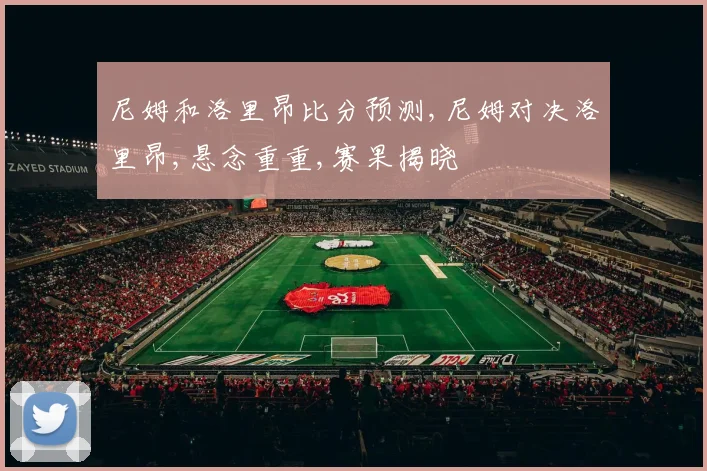 尼姆和洛里昂比分预测,尼姆对决洛里昂,悬念重重,赛果揭晓